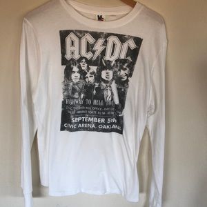 AC/DC White long sleeve T-shirt